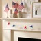 Wrapables 4th of July Patriotic Red White and Blue Hanging Stars Banner Garland (Set of 4)